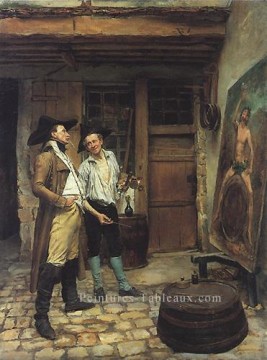 Le signe peintre classiciste Jean Louis Ernest Meissonier Peinture à l'huile